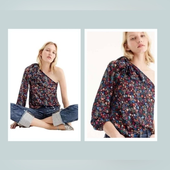 J. Crew kaleidoscope star print blouse size 12 NWOT - Picture 3 of 6